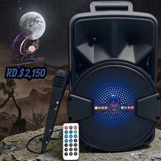 BOCINA LP-801 DE 8 RECARGABLE CON MICROFONO