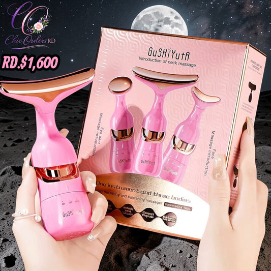 DISPOSITIVO DE ESTIRAMIENTO FACIAL 3 EN 1, MASAJE FACIAL PARA OJOS Y CUELLO, ADELGAZANTE EMS, BELLEZA, ESTIRAMIENTO